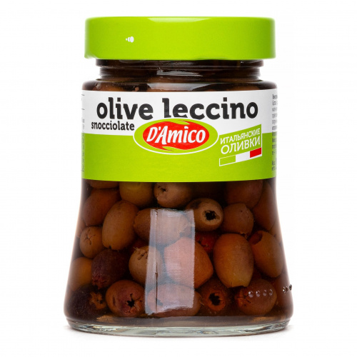 Оливки Леччино без косточки, D`Amico (0,290кг)