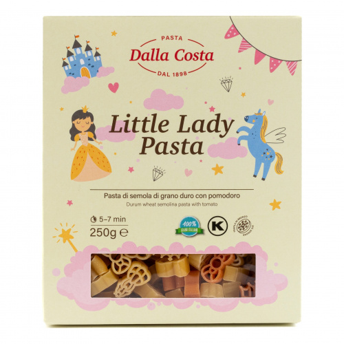 Макаронные изделия фигурные с томатами "Маленькая леди", Dalla Costa (0,250кг)