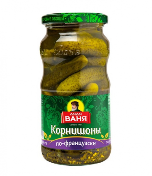 Огурцы Дядя Ваня корнишоны по-французски ст./б. (0,460кг)