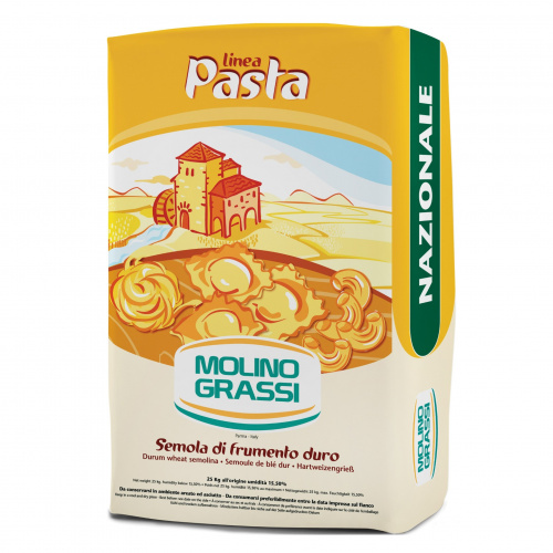 Мука  из твердых сортов пшеницы "Семола " "Молино Грасси" (25 кг) Мелкий помол
