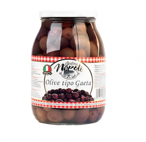 Оливки Гаэта с косточкой, Antica Napoli (1,064кг)