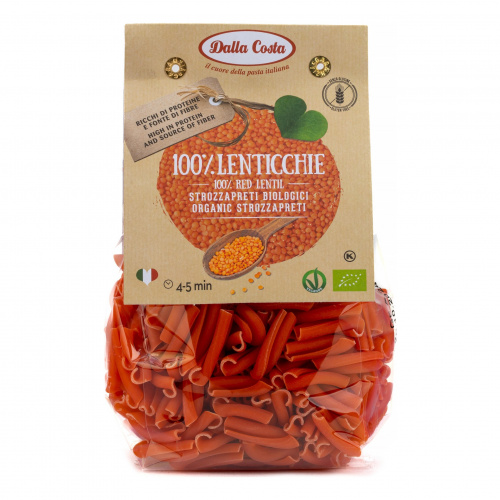 Паста из муки красной чечевицы Строццапрети БИО, Dalla Costa (0,250кг)