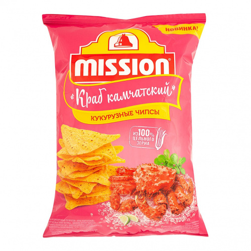 Чипсы кукурузные  со вкусом "Краб камчатский", MISSION (0,090кг)