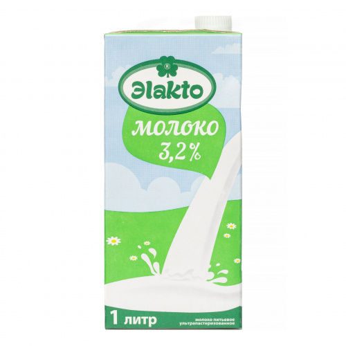 Молоко питьевое ультрапастериз. Эlakto 3,2% TBA slim (1л)