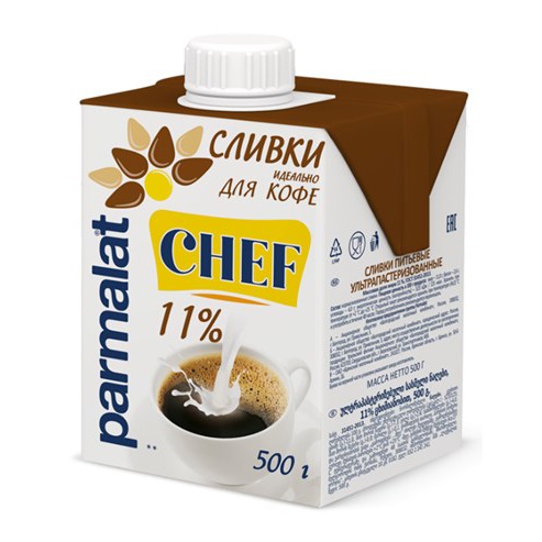 Сливки "Parmalat" 11% жирности (0,5л)