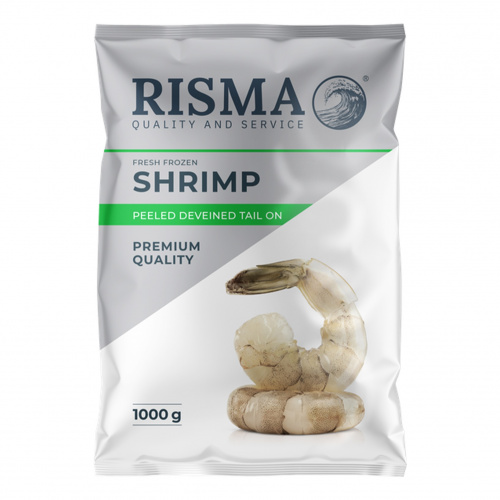 Креветки б/г с/м очищен. с хвостом 31/40  "RISMA"  (1кг)