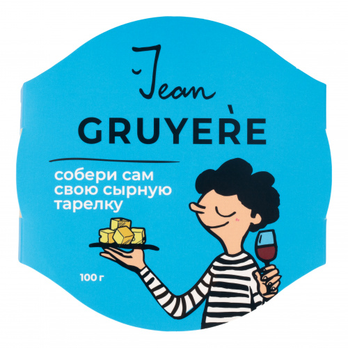 Сыр твердый Грюйер резаный кубиками ТМ "ЖАН" (0,100 кг)