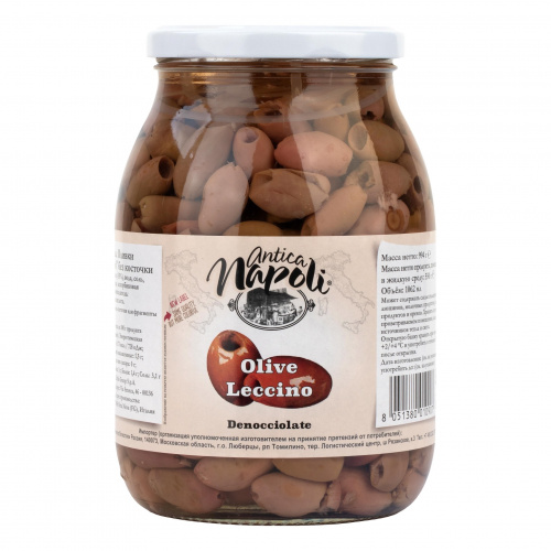 Оливки Леччино без косточки, Antica Napoli (0,994кг)