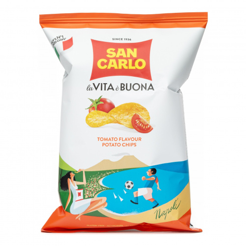 Чипсы картофельные со вкусом томата, San Carlo (0,050кг)