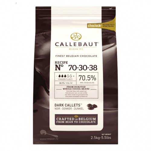 Шоколад Barry Callebaut горький в галлетах 70 % какао (2,5кг)