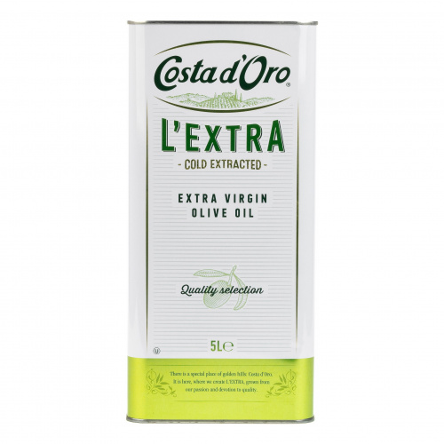 Масло оливковое нерафинированное Extra Virgin, Costa d’Oro (5л)