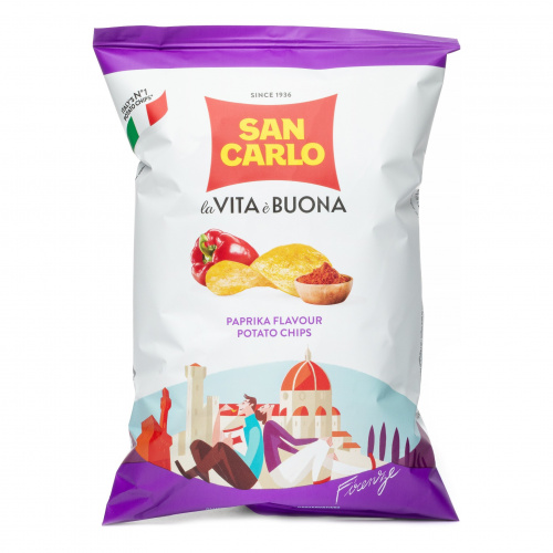 Чипсы картофельные со вкусом паприки, San Carlo (0,050кг)