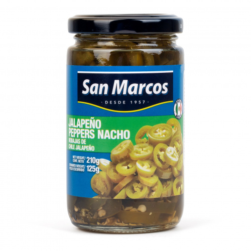Перец Халапеньо маринованный резаный, San Marcos (0,210кг)