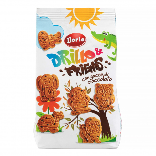 Печенье с шоколадной крошкой Drillo & friends, Bauli (0,350кг)
