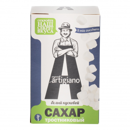 Сахар тростниковый белый кусковой, Segreti d´ Аrtigiano (0,500кг)