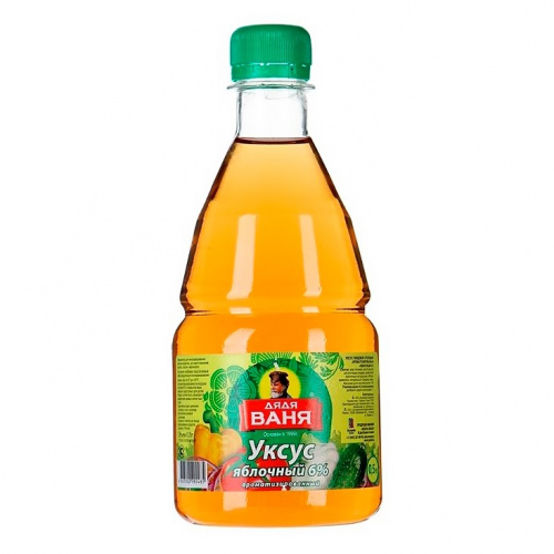 Уксус яблочный Дядя Ваня пл/б ( 0,500 кг/ 0,522 кг)
