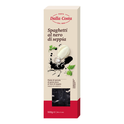 Паста Спагетти Нери с чернилами каракатицы, Dalla Costa (0,500кг)