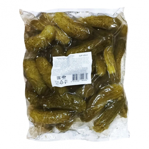 Огурцы марин. целые 6-9 см пл. пакет (1,8кг)