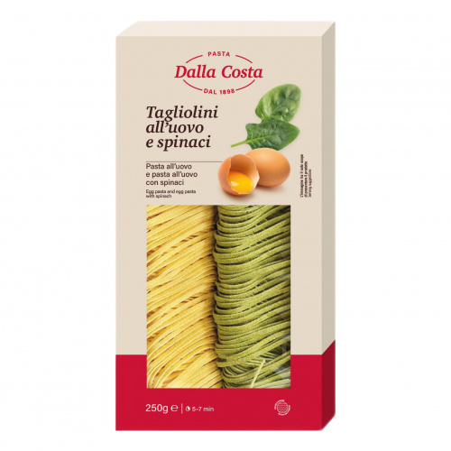 Паста Тальолини с яйцом и шпинатом, Dalla Costa (0,250кг)