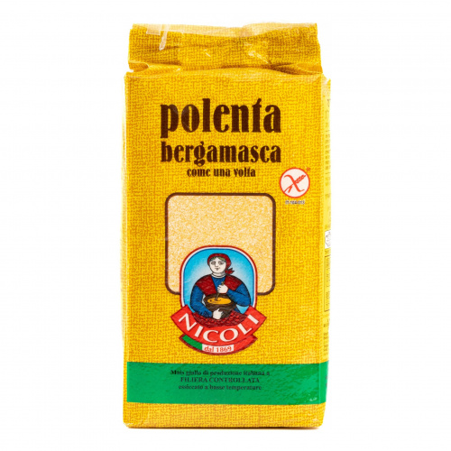 Мука кукурузная Полента Bergamasca без глютена, Molino Nicoli (1кг)