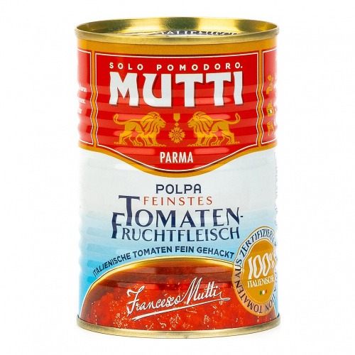 Мелконарезанные томаты, Mutti (0,400кг)