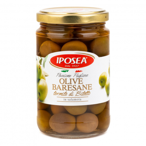 Оливки Барийские Термите ди Битетто с косточкой, IPOSEA (0,290кг)