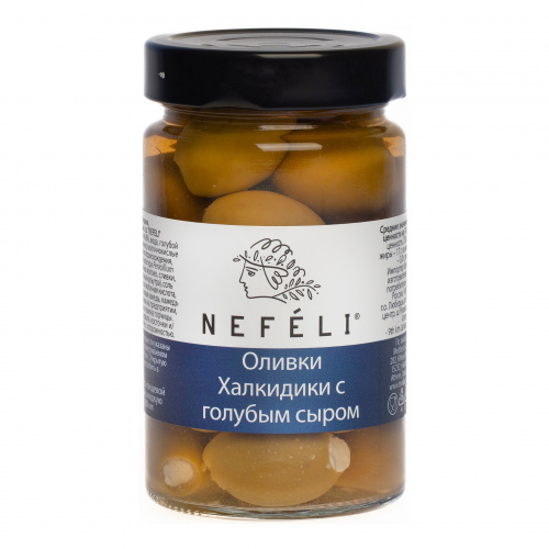 Оливки Халкидики с голубым сыром, NEFELI (0,300кг)