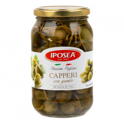 Каперсы Лакримелла с ножкой в уксусе, IPOSEA (0,530кг)