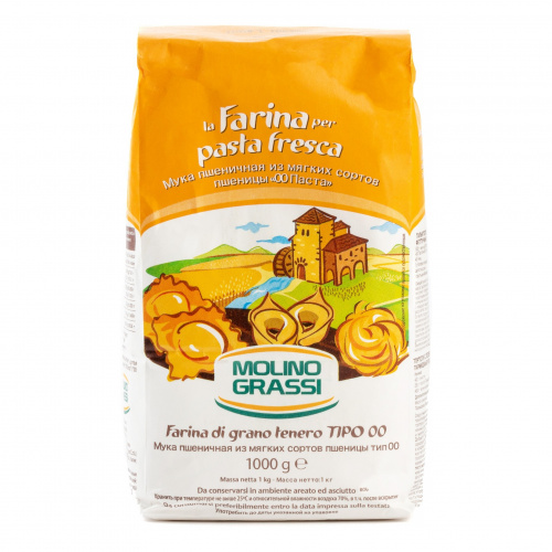 Мука пшеничная из мягких сортов пшеницы для пасты, Molino Grassi (1кг)