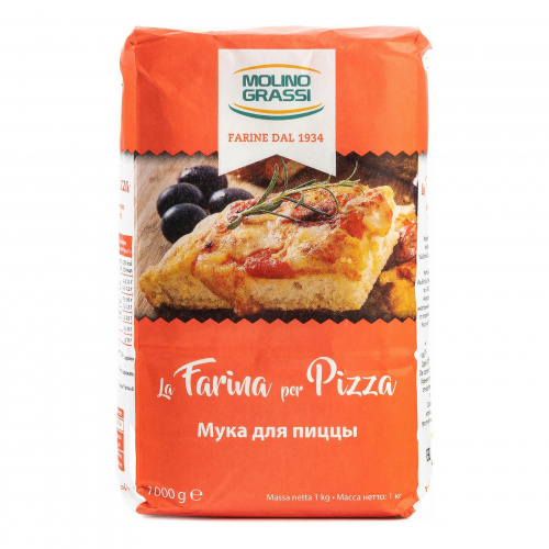 Мука пшеничная из мяг. сорт. пшеницы д/пиццы ONZ, Molino Grassi (1кг)