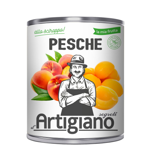 Персики в сиропе половинками ARTIGIANO (0,820кг)