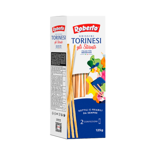 Палочки Хлебные Гриссини Торинези, Roberto (0,125кг)