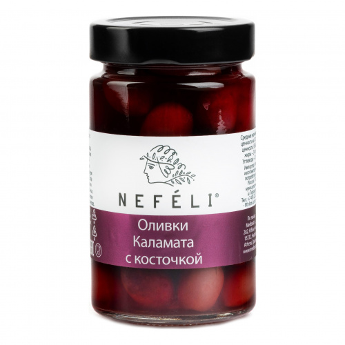Оливки Каламата c косточкой, NEFELI (0,300кг)