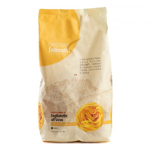 Паста № 090 Тальятелле яичные, Felicetti (0,500кг)